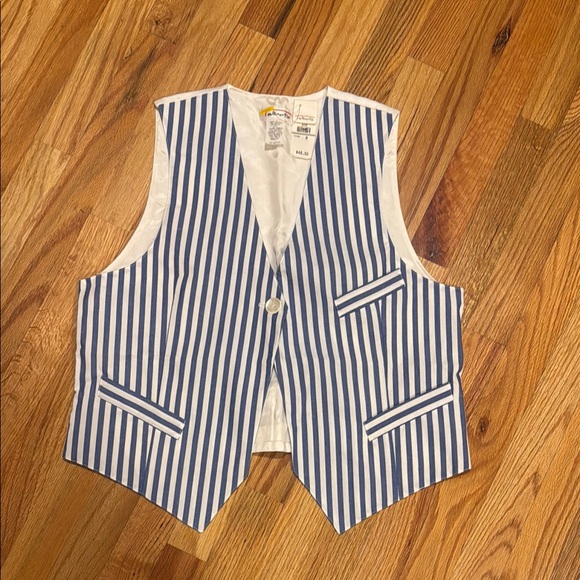 Vintage Talbots Striped Vest - Picture 1 of 4